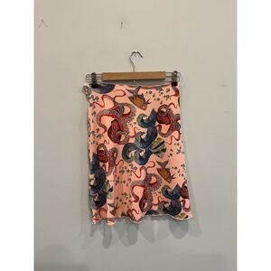 Haystacks Womens Reversible Mini Skirt Size S Octopus Artsy Indie Stretch Y2K